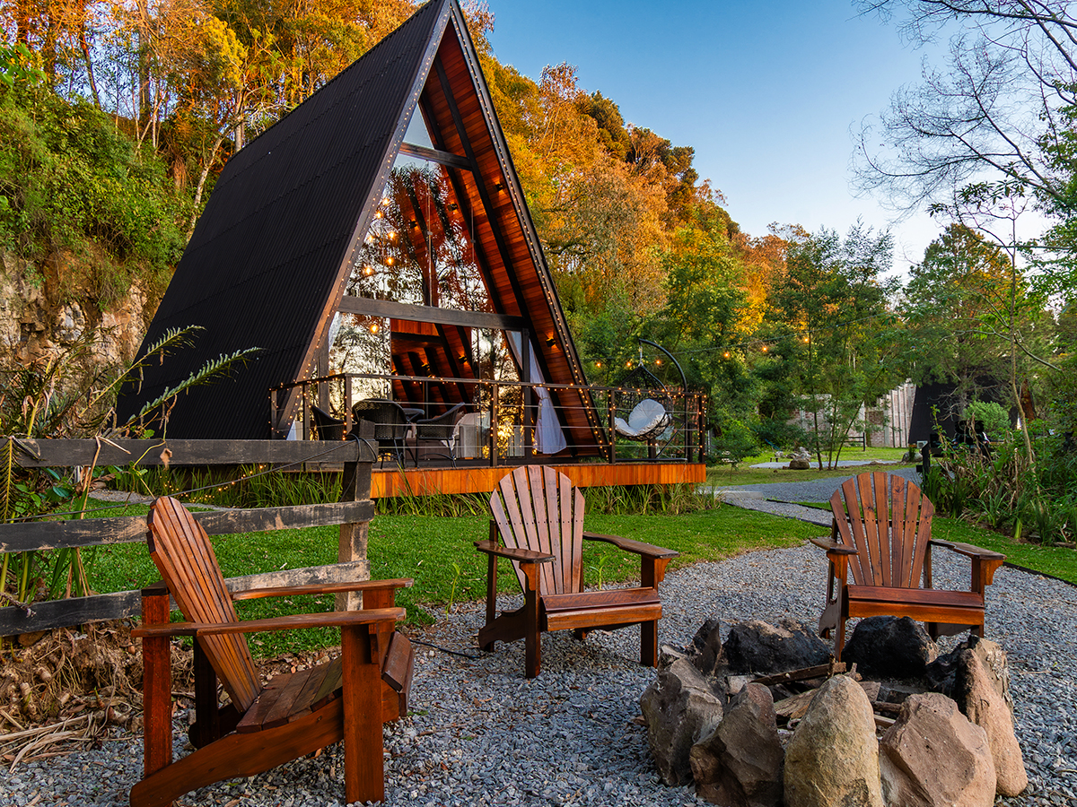 Vista externa da Cabana Lios